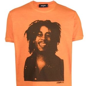 DSQUARED2 BOB MARLEY QUOTE T-SHIRT VERY VERY DAN FIT